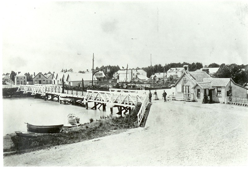 Kaiapoi Bridge, Kaiapoi N.Z., c.1876