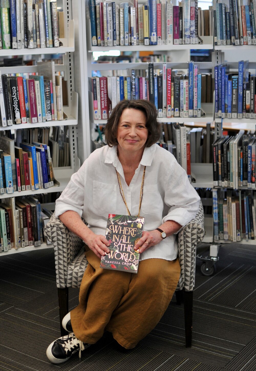 Vanessa Croft, Australian-born historical fiction writer of "Where In All The World", who is now proud to call Waimakariri home, 2025