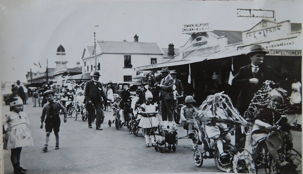 Rangiora Borough Jubilee, High Street, Rangiora, c.1928