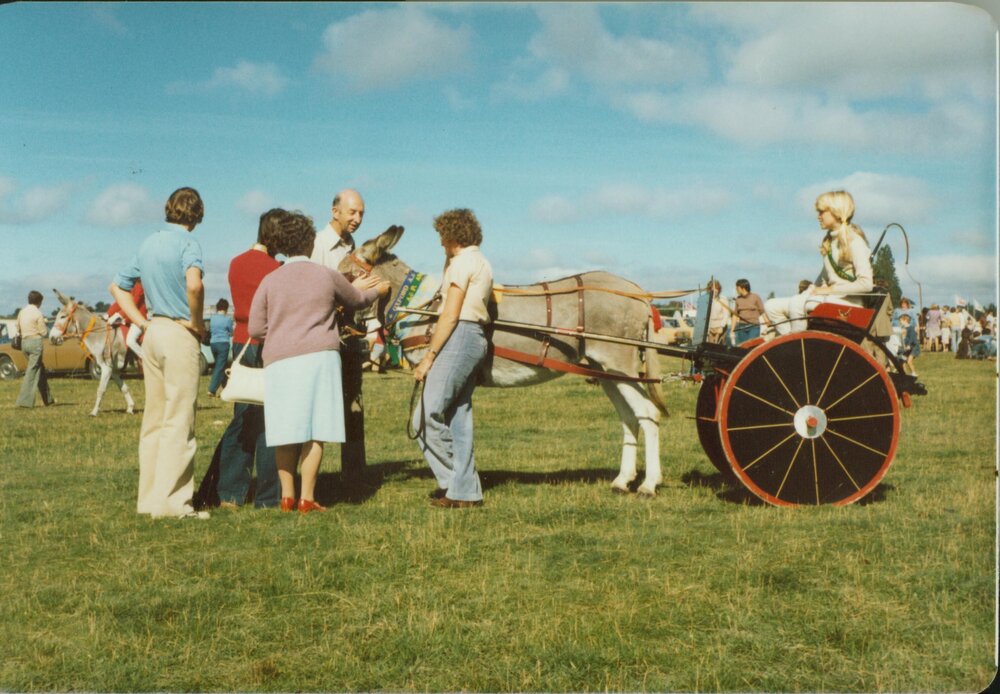 Donkey and cart at Oxford Show, date unknown.