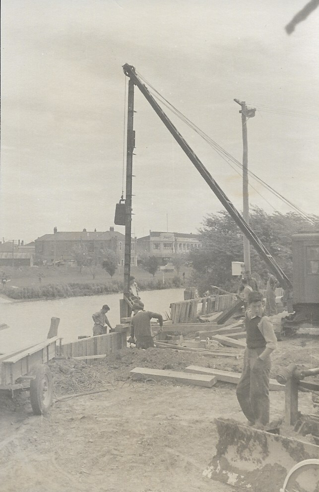 Kaiapoi Wharf rebuild, date unknown