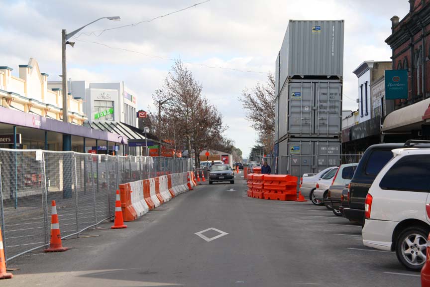 Safety barriers - Rangiora High Street