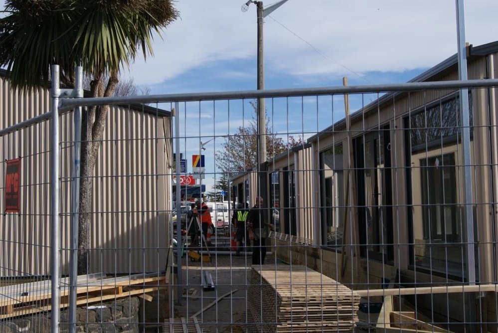 Temporary shop construction - Rangiora