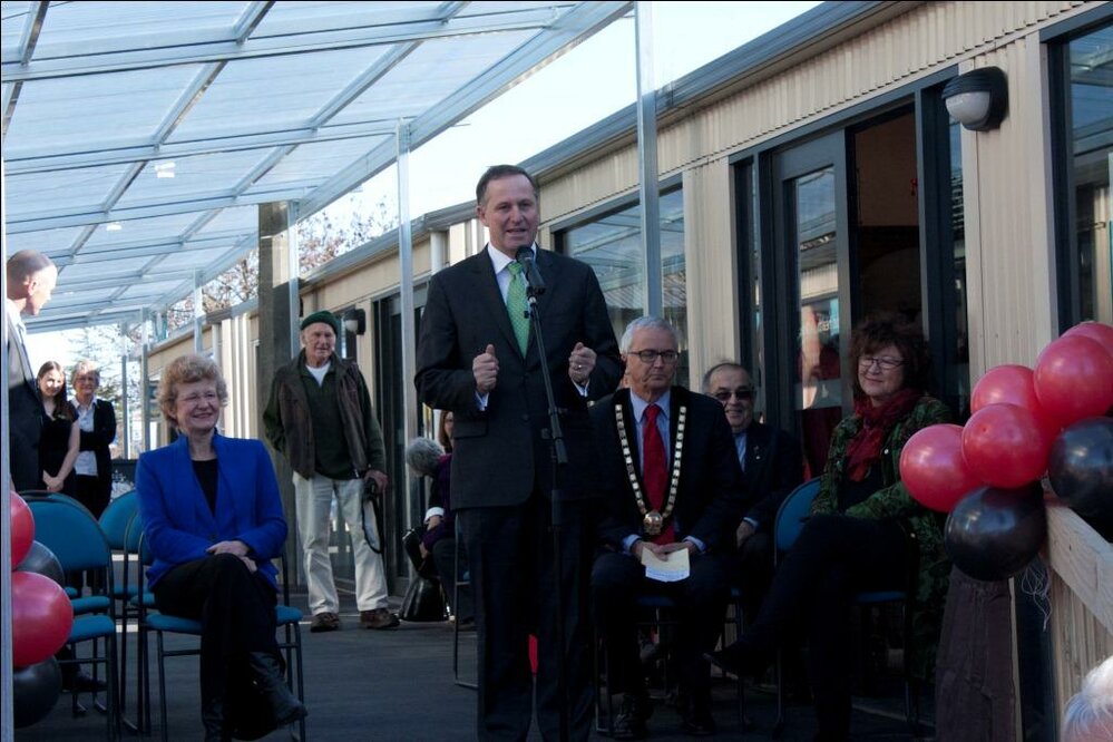 Official opening of temporary shops - High Street, Rangiora