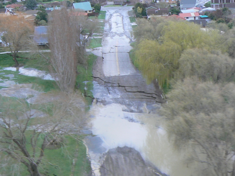 Road damage - Kaiapoi