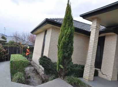 House damage in Kaiapoi