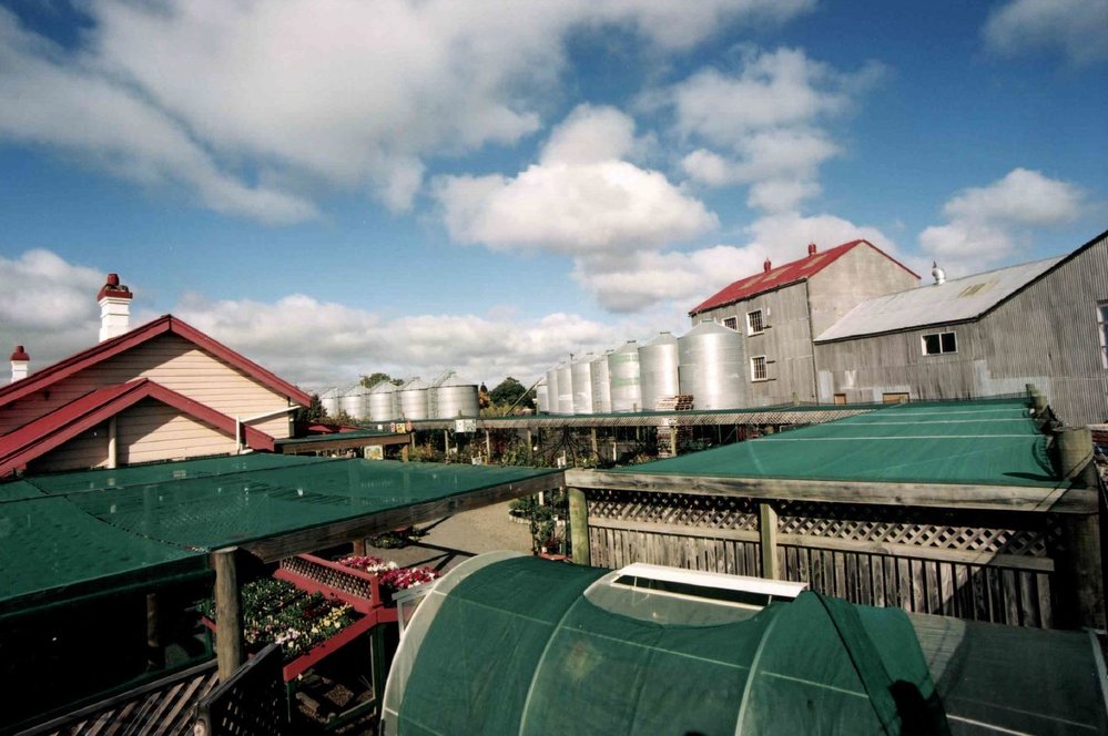 Old industrial area on Edward Street Rangiora from Railway Station