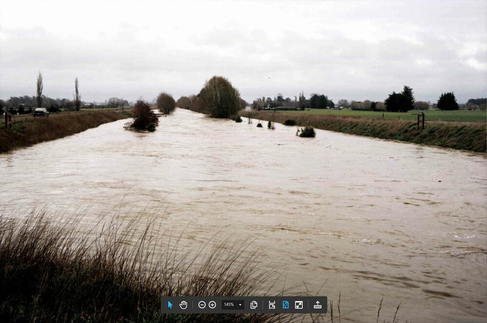Main Drain in full flood