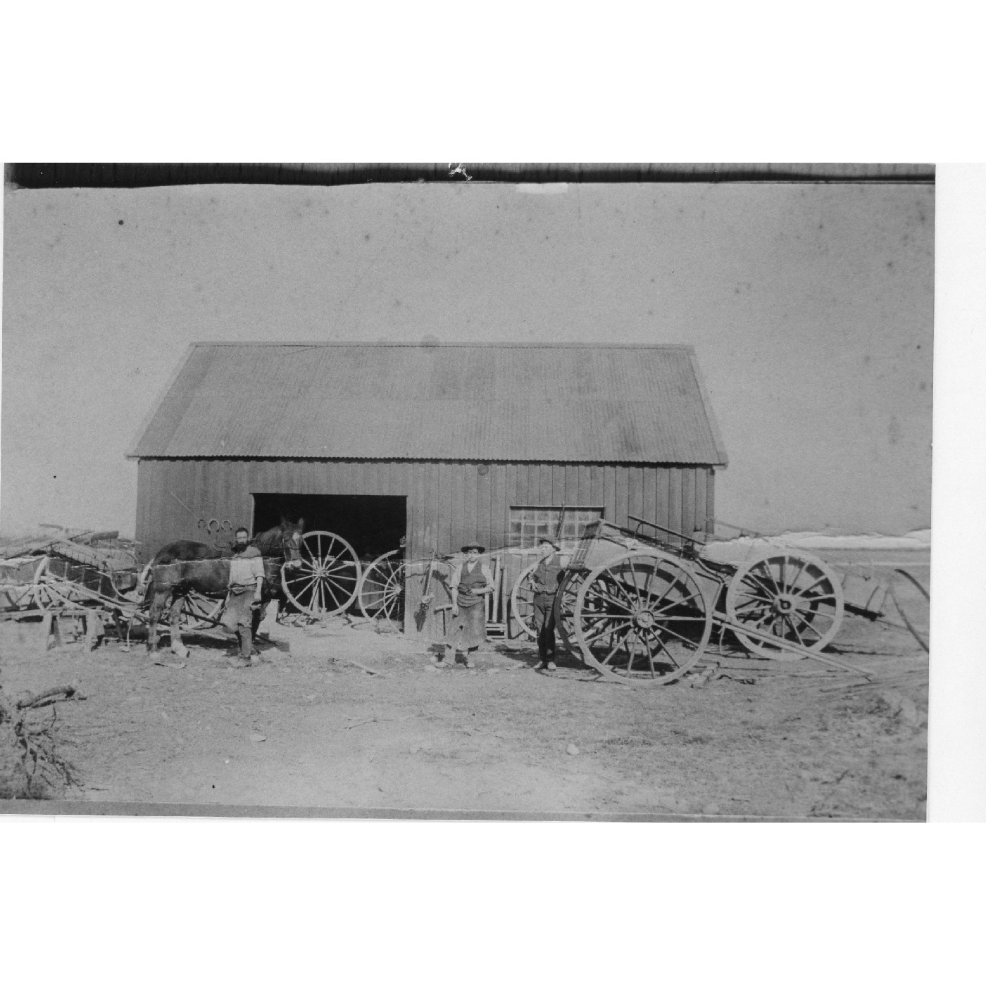 Blacksmith and Wheelright shop, West Eyreton c. 1900