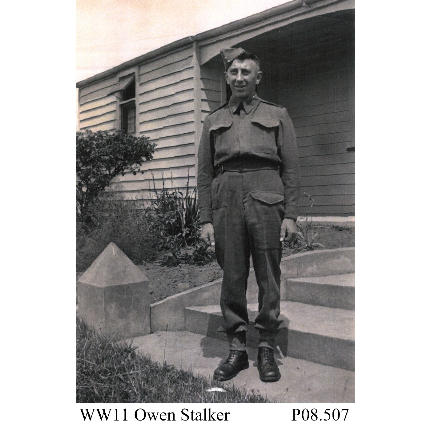 Owen Stalker in uniform, c. 1940