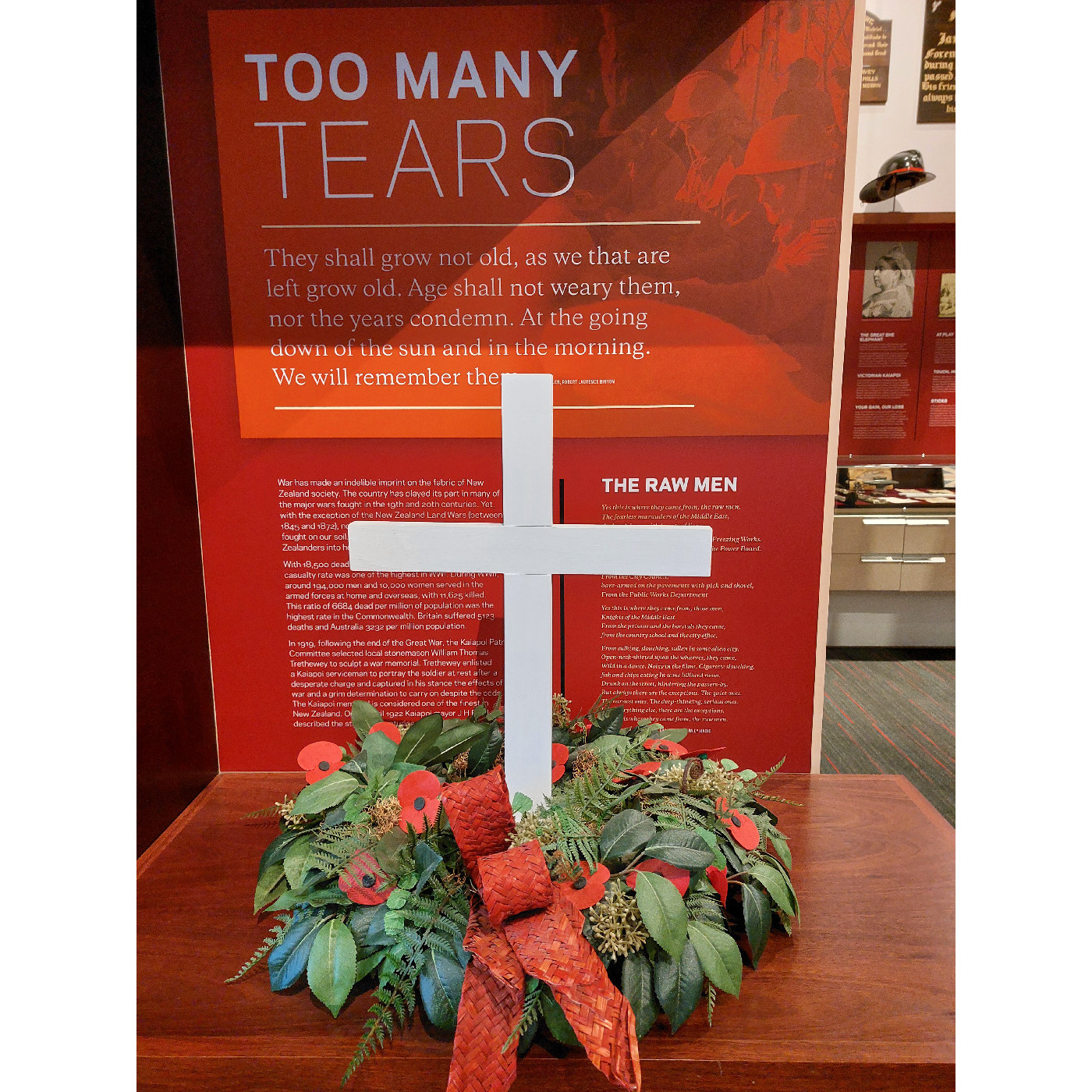 "Too many tears" exhibit, Kaiapoi Museum