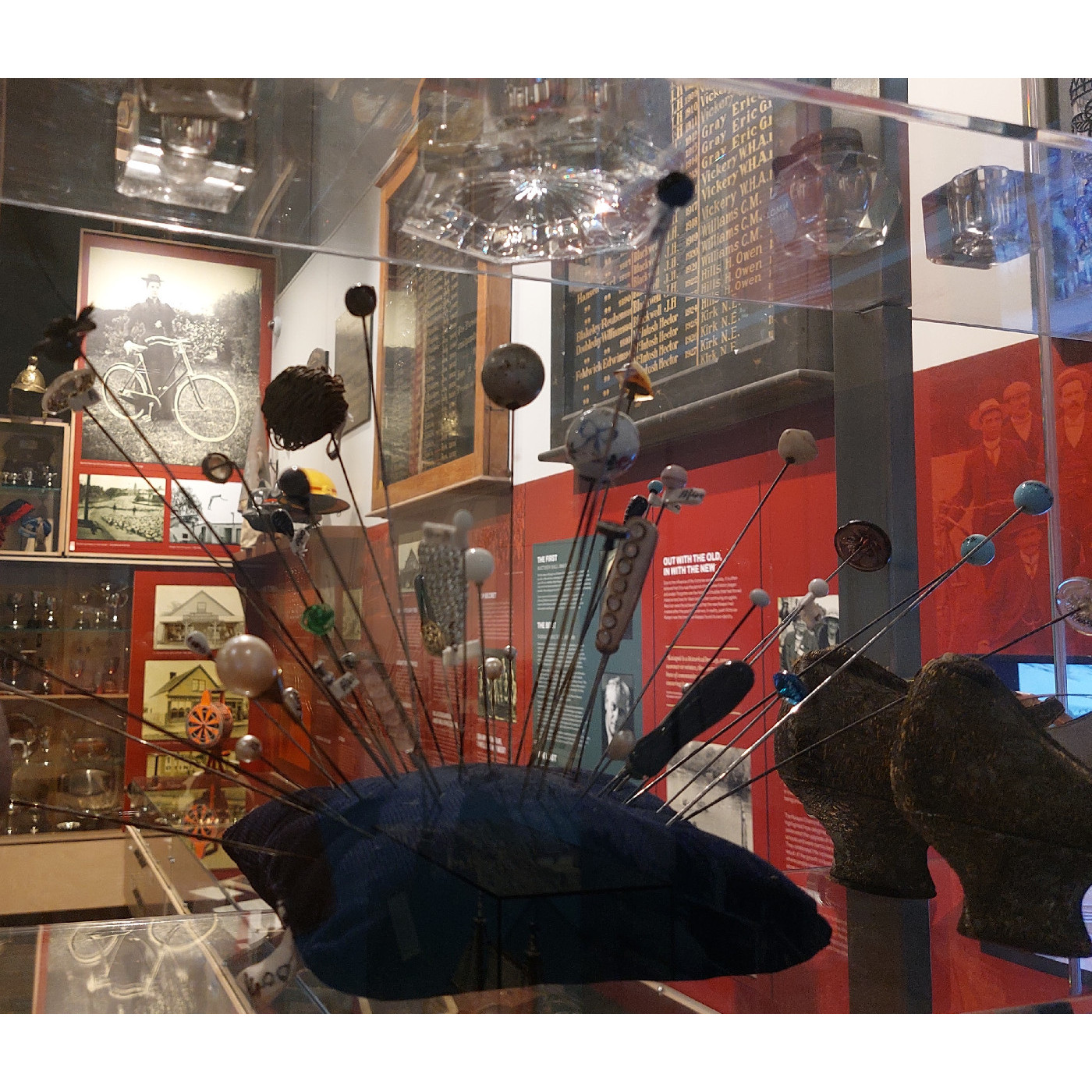 "Hat pins" exhibit, Kaiapoi Museum