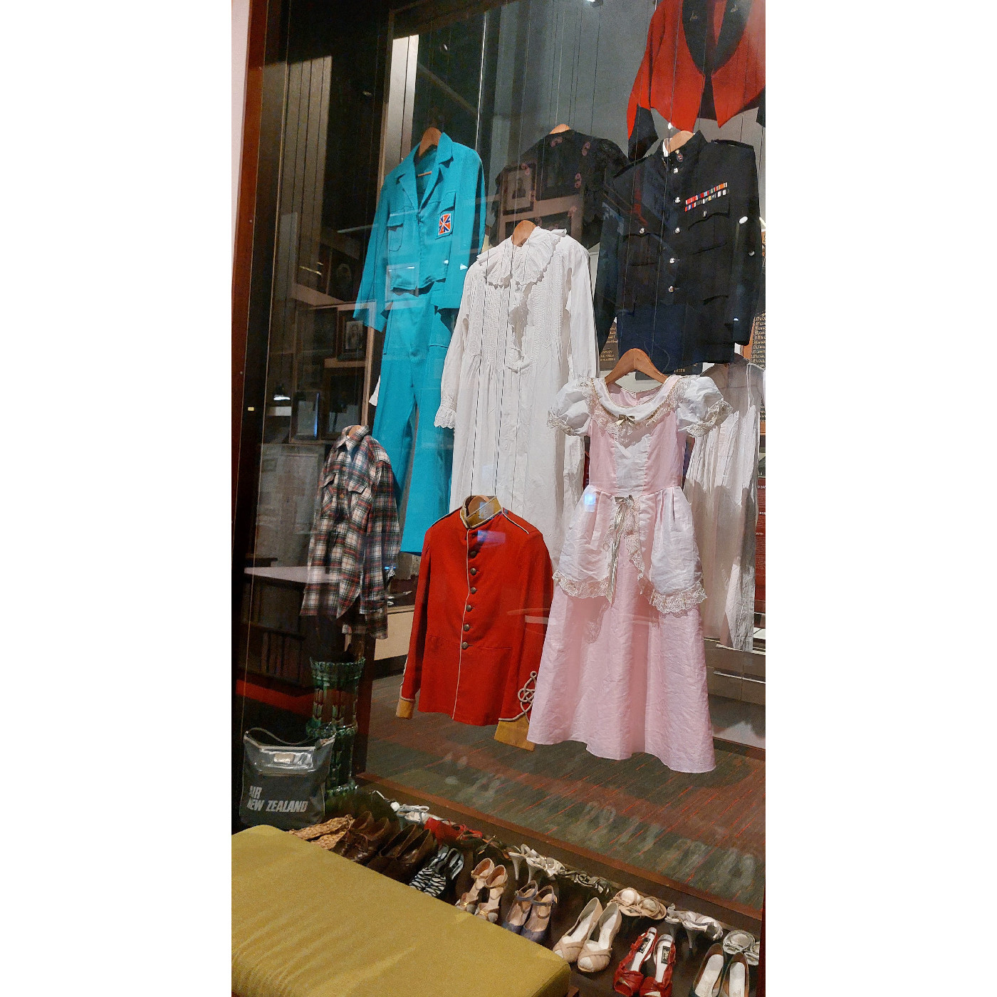 "Clothing and shoes" exhibit, Kaiapoi Museum