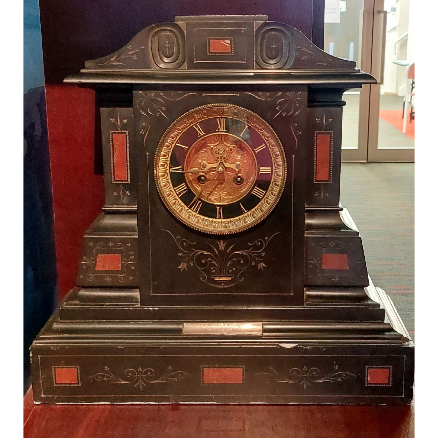 A mantle clock exhibit, Kaiapoi Museum