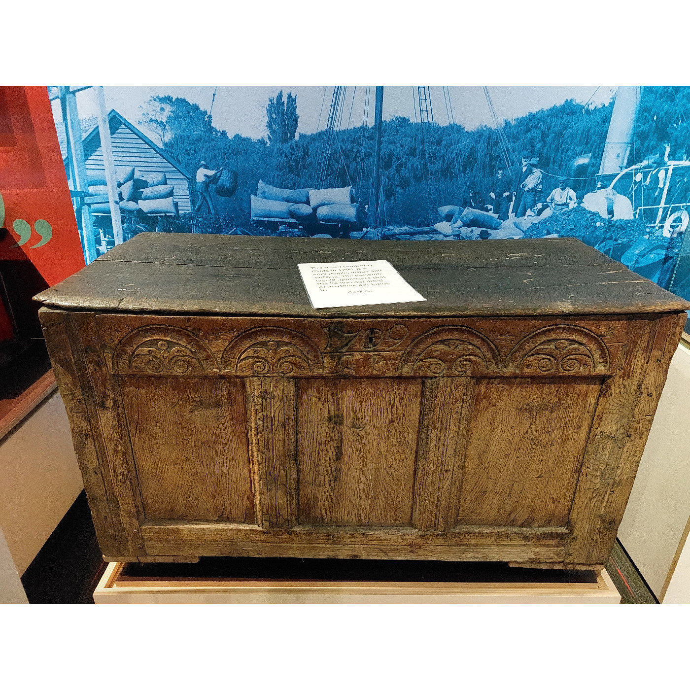 Travel trunk exhibit, Kaiapoi Museum