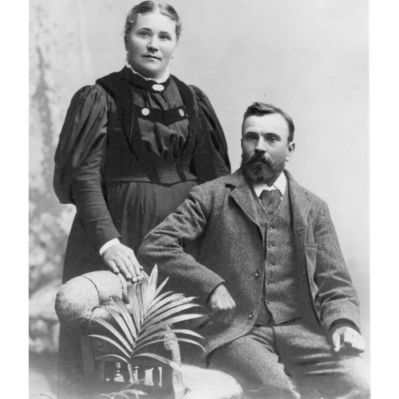 Johan and Elizabeth Bonisch's wedding photo, 27 January 1879