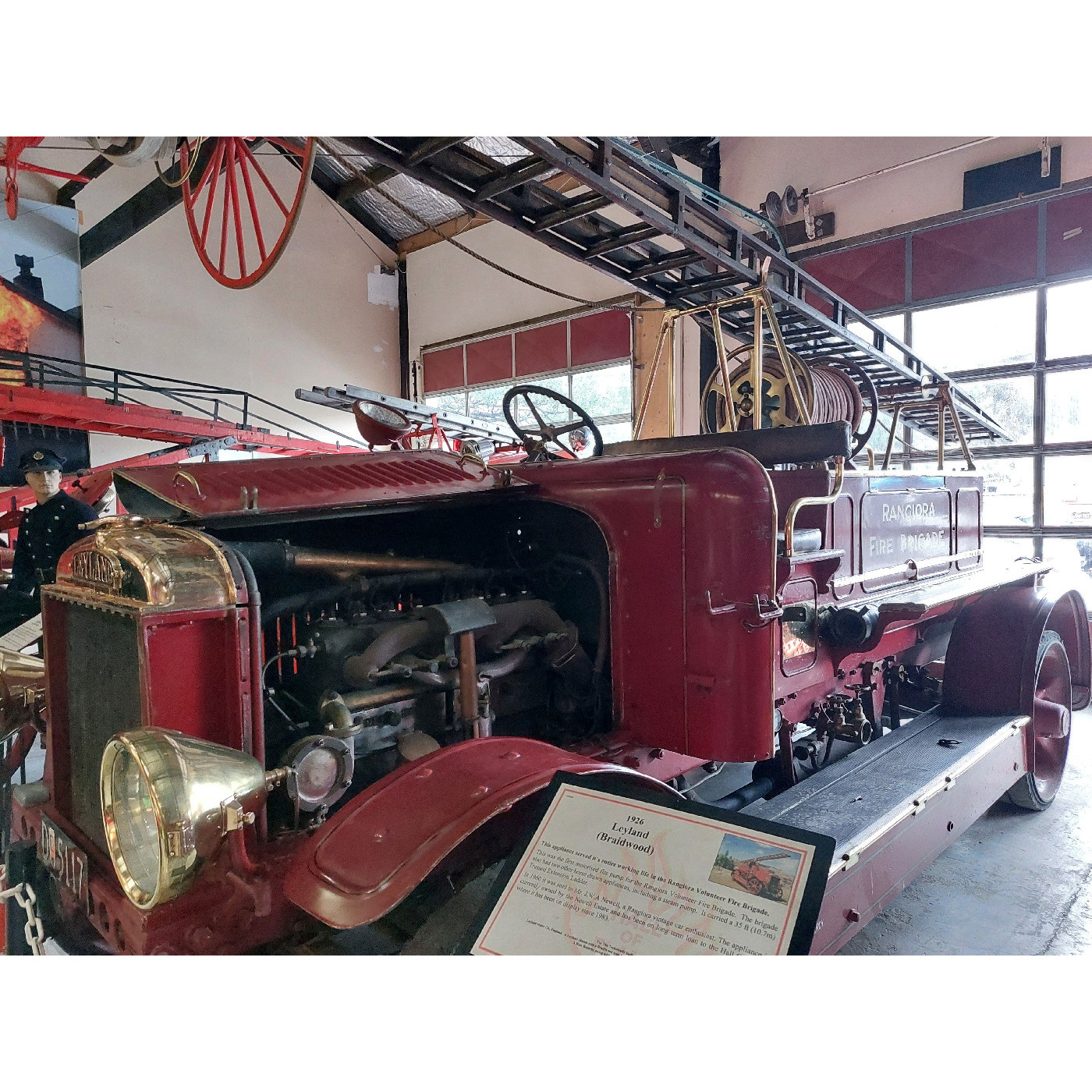 Rangiora Volunteer Fire Brigade 1926 Leyland fire engine at Ferrymead Heritage Park