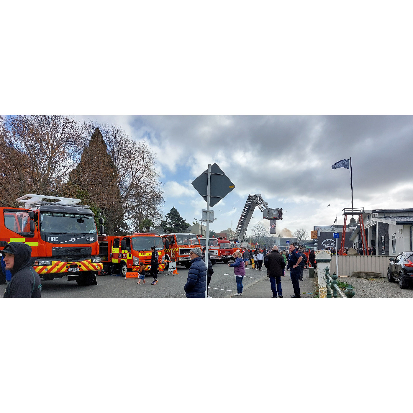 A line up of fire engines at the Rangiora Fire Brigade's open day