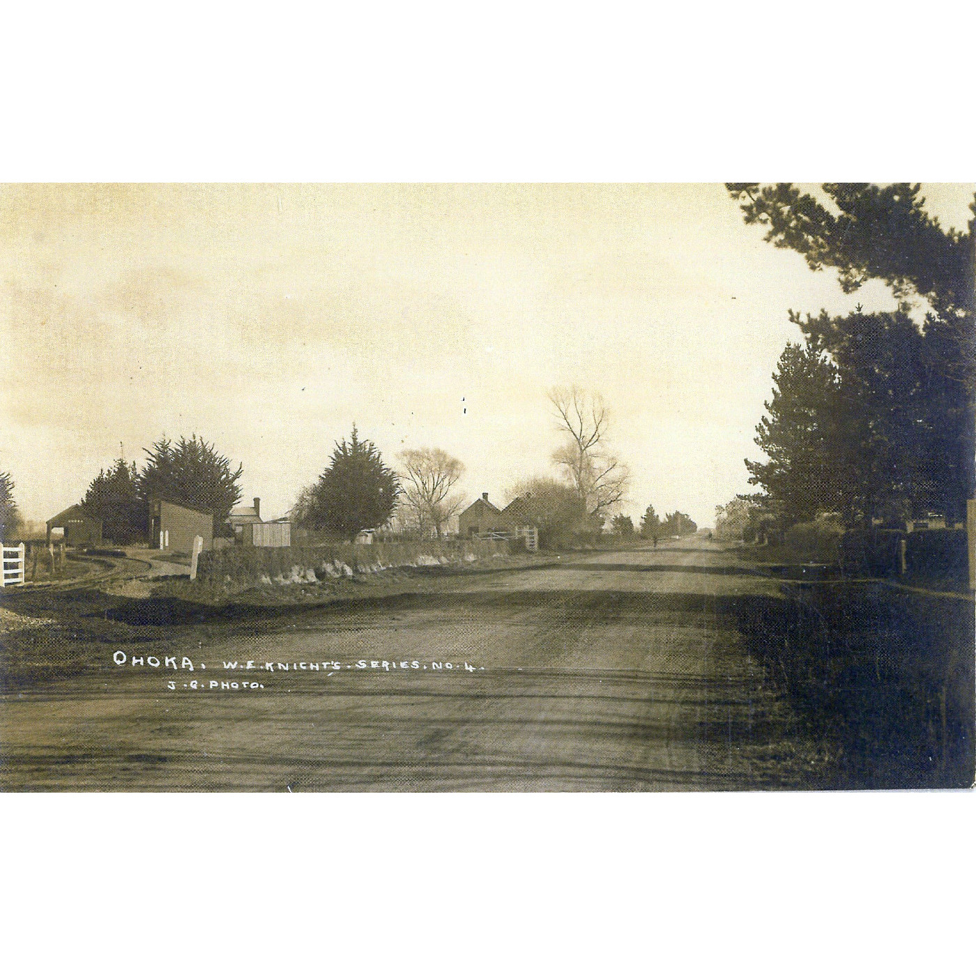 Ohoka, with railway track and Ohoka Railway Station