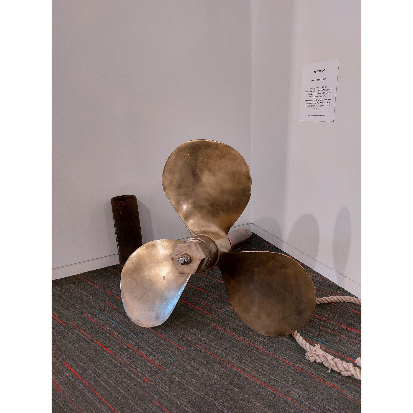 M.V. TUHOE propeller assembly