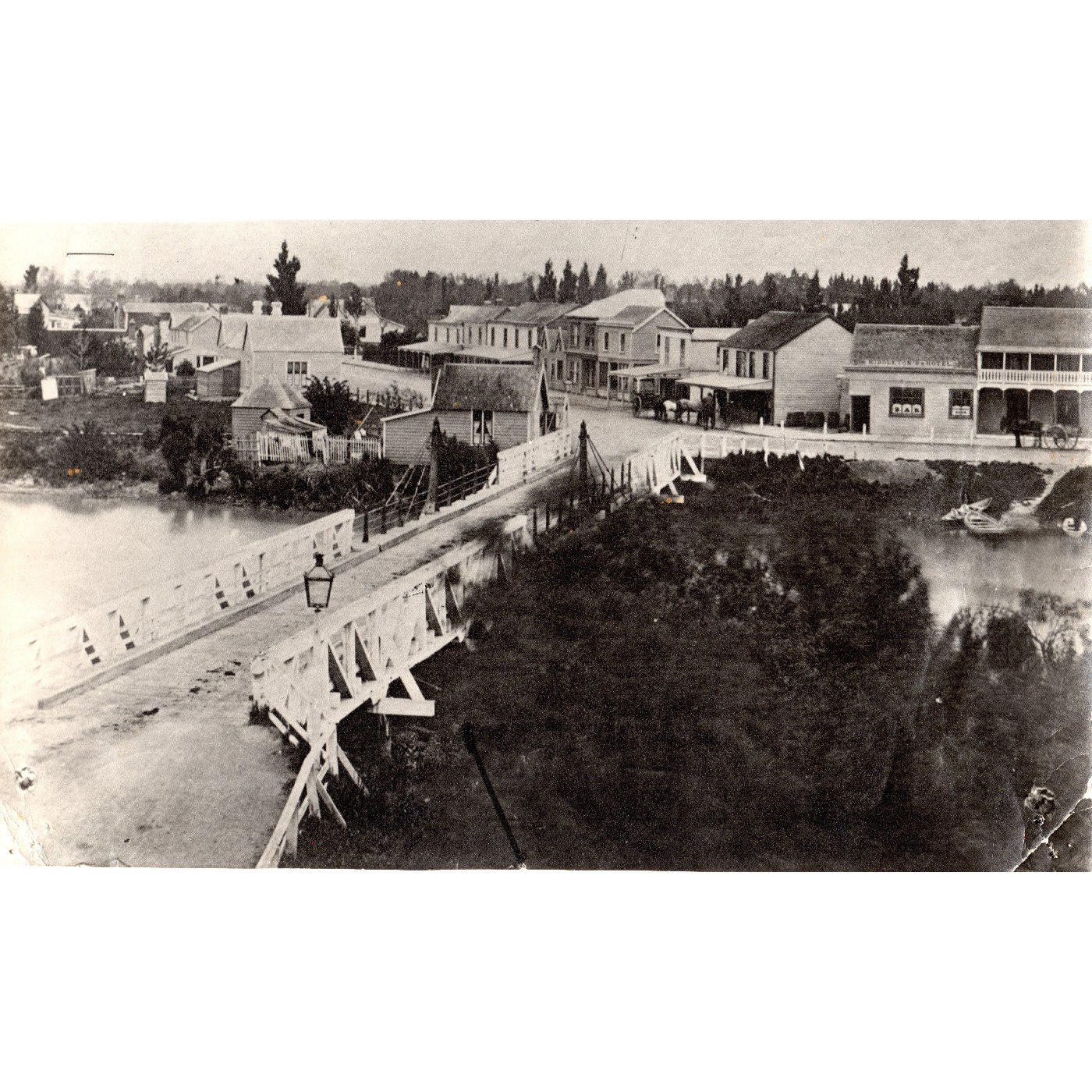 Main traffic bridge, Kaiapoi c.1880