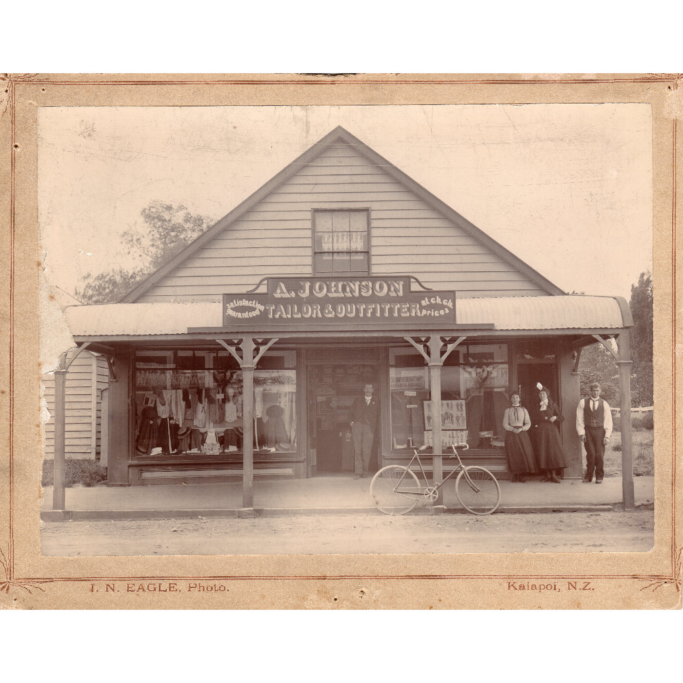 A Johnson, Tailor & Outfitter Cookson Street, Kaiapoi