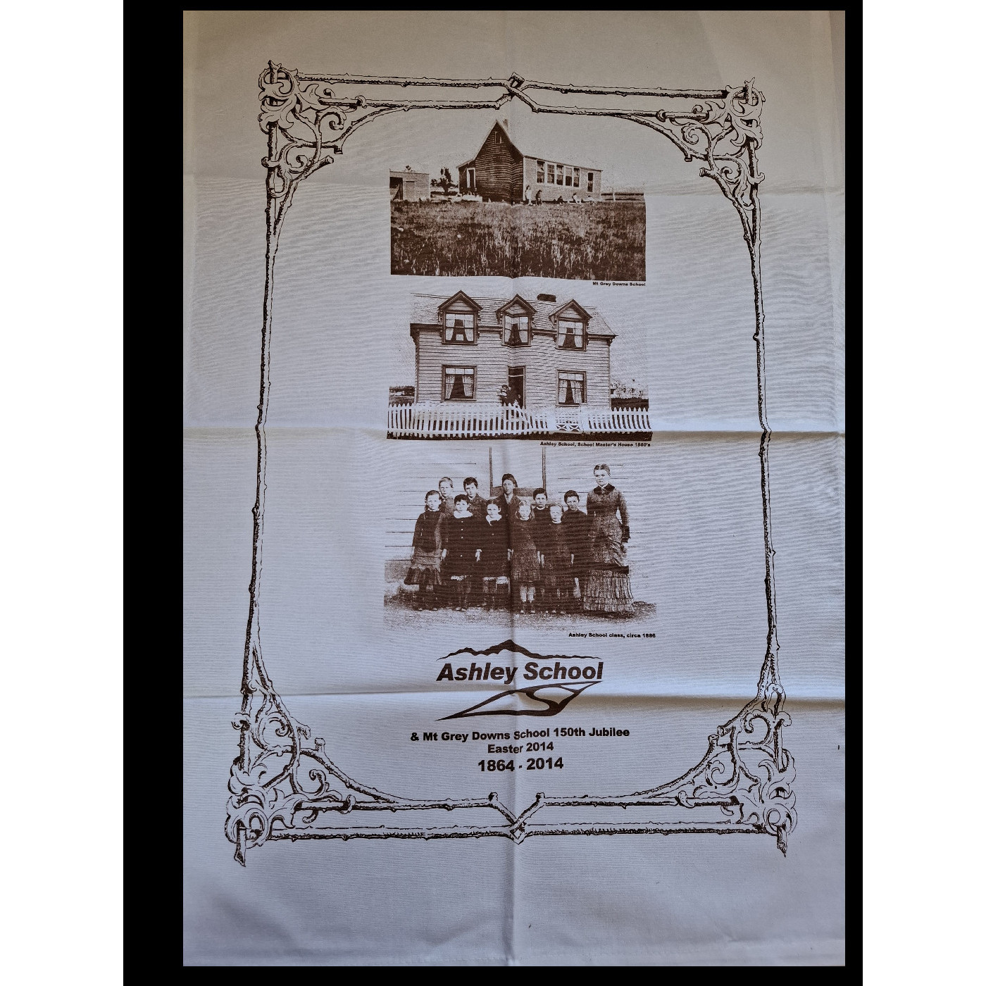 Ashley School 150th Jubilee tea towel