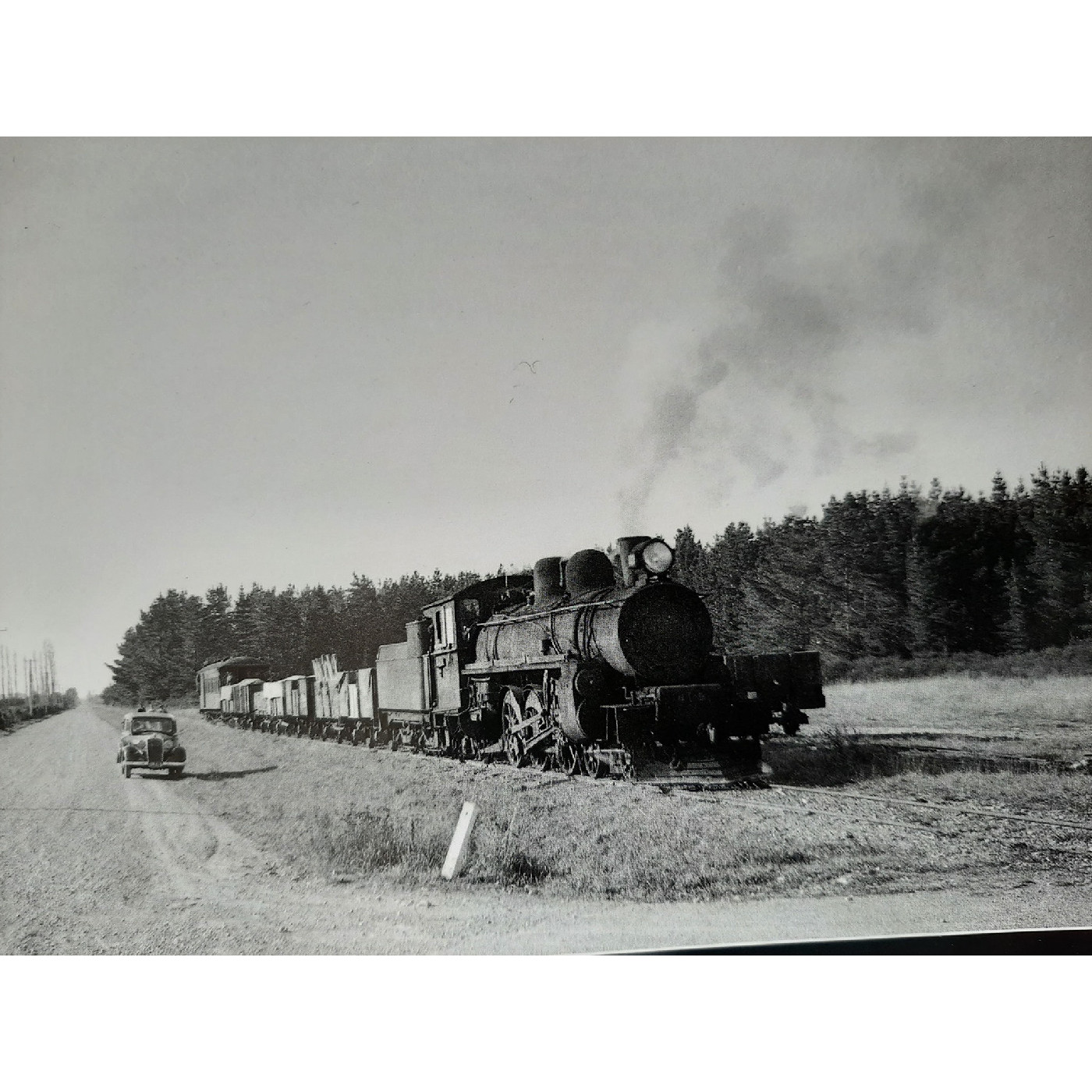 Last train shunting at Mandeville North, c. 1954
