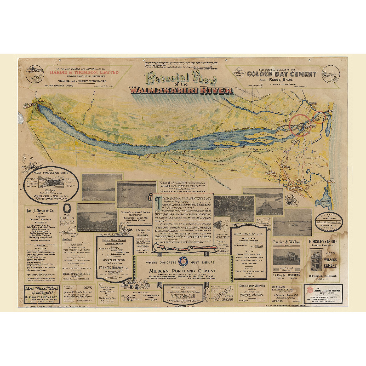 Pictorial view of the Waimakariri River