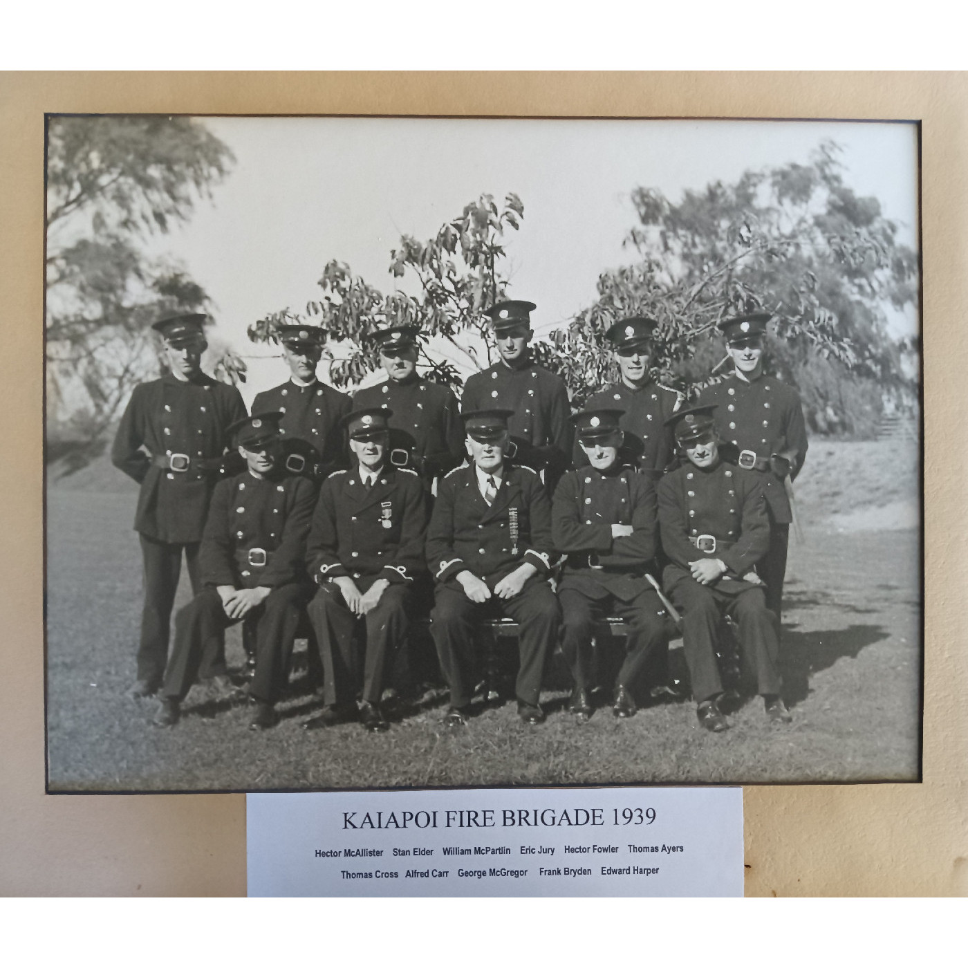 Kaiapoi Volunteer Fire Brigade, 1939