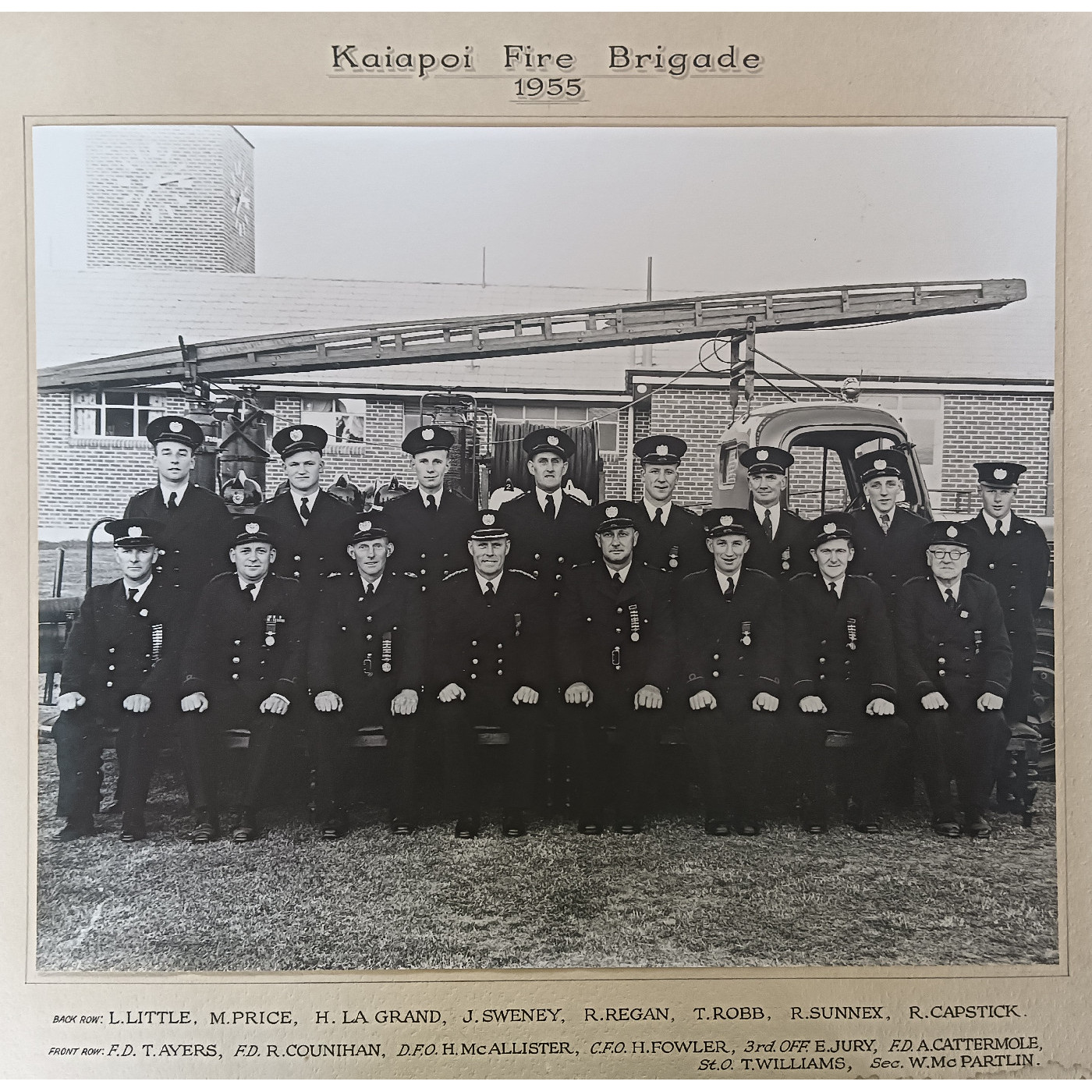 Kaiapoi Volunteer Fire Brigade, 1955