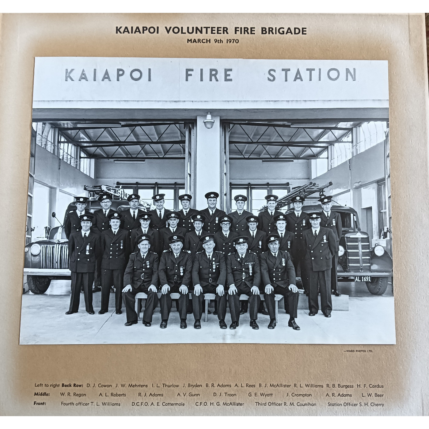 Kaiapoi Volunteer Fire Brigade, 1970