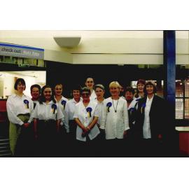 Staff on opening day of the Trevor Inch Memorial Library, December 21 1996