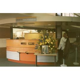 Front desk of the Trevor Inch Memorial Library, December 1996