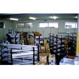 The old Rangiora Public Library packed up for relocation to a temporary space, 30 May 1996