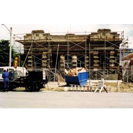 Renovation of the old Rangiora Public Library building as part of the construction of the Trevor Inch Memorial Library, c. November 1996