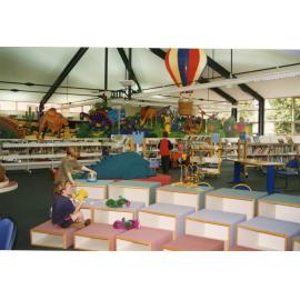 The children's area of the newly-opened Trevor Inch Memorial Library, 3 January 1997