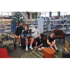 Pegasus Bay School's United Nations Sustainable Development Goals ambassadors with "BDub’’