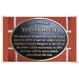 Turvey House plaque, Rangiora