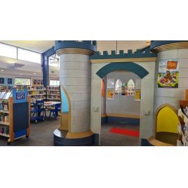 The children's castle in the Trevor Inch Memorial Library, 20 May 2022