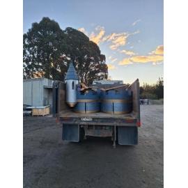 The dismantled children's castle from the Trevor Inch Memorial Library, c. June 2025