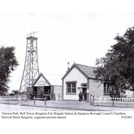 Orignal Rangiora Fire Brigade station and Rangiora Borough council Chambers, (opposite present station), Percival Street Rangiora