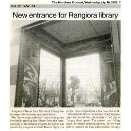 New entrance for Rangiora library 