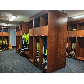 Dressing room of the Kaiapoi Volunteer Fire Brigade