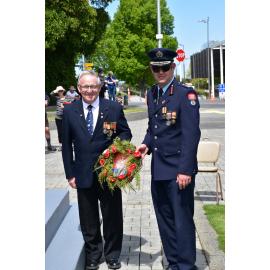 Paul Croucher & Tim Reynolds at Anzac Day service, c.2019
