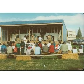 Shearing competition at Oxford Show, date unknown