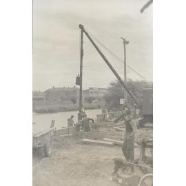 Kaiapoi Wharf rebuild, date unknown