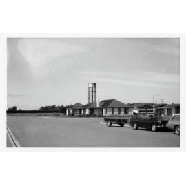 Rangiora water tower as seen from Kingsbury Avenue, 1985