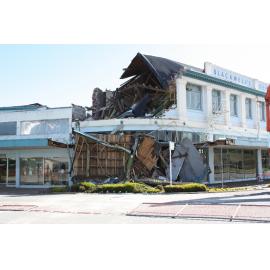 Damage to Blackwell's building - Kaiapoi
