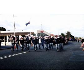 Rangiora Brass Band parades on Anzac Day